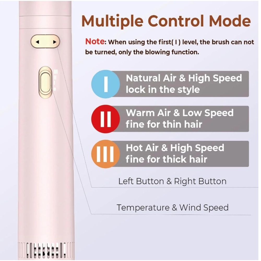 3 in 1 Pink Hair Styling Brush Set - Picture 6 of 8